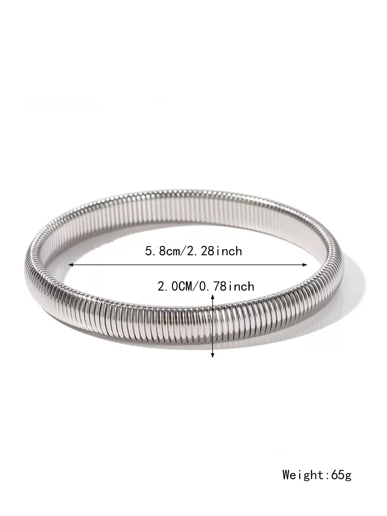 Wholesale Stretch Wide Titanium Steel Bracelet